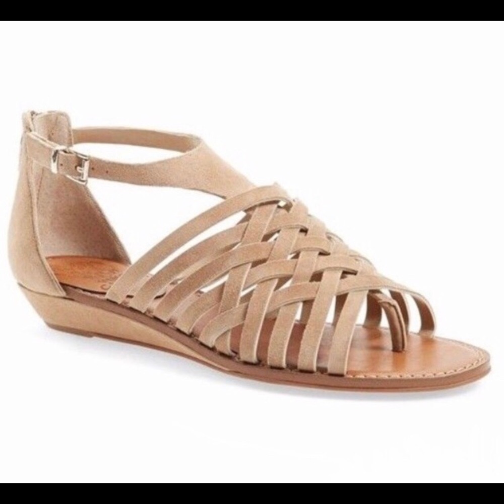NEW Vince Camuto Leather Wedge Sandals size 5.5